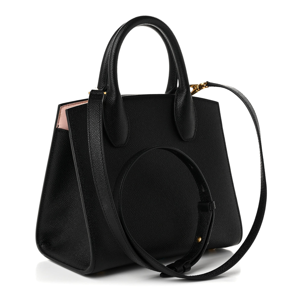 Salvatore Ferragamo Calfskin Small The Studio Box Bag Black 2 of 8