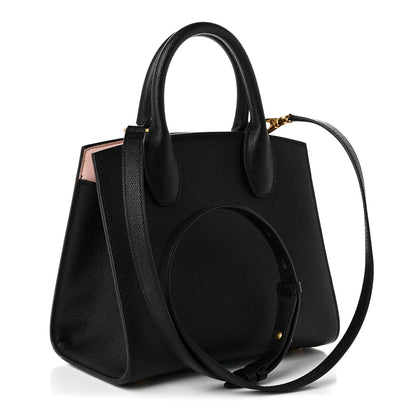 Salvatore Ferragamo Calfskin Small The Studio Box Bag Black 2 of 8