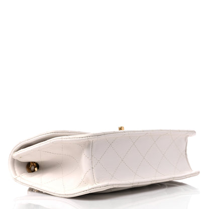 Chanel Caviar Quilted Medium Sweet Classic Flap White 4 of 12