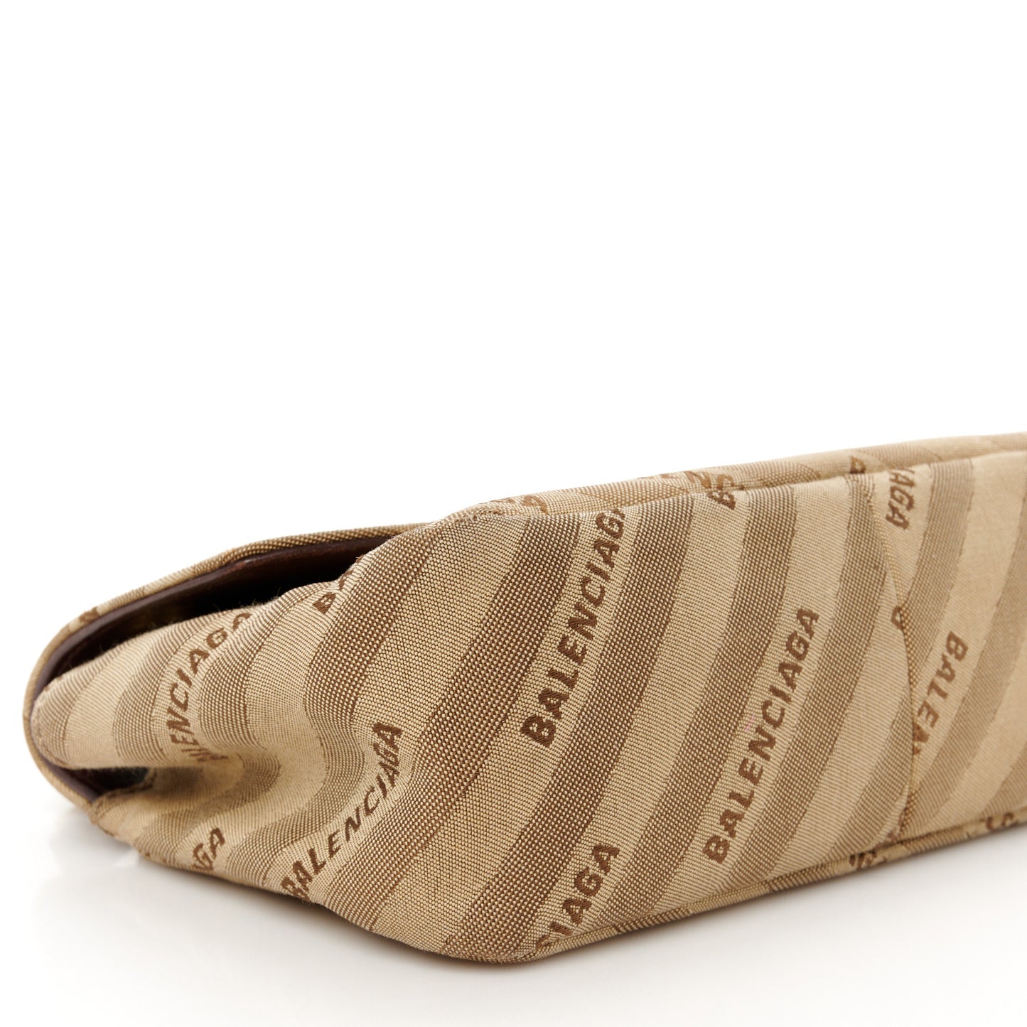 Jacquard Logo Matelasse S BB Round Shoulder Bag Beige Brown