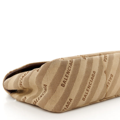 Balenciaga Jacquard Logo Matelasse S BB Round Shoulder Bag Beige Brown 9 of 10