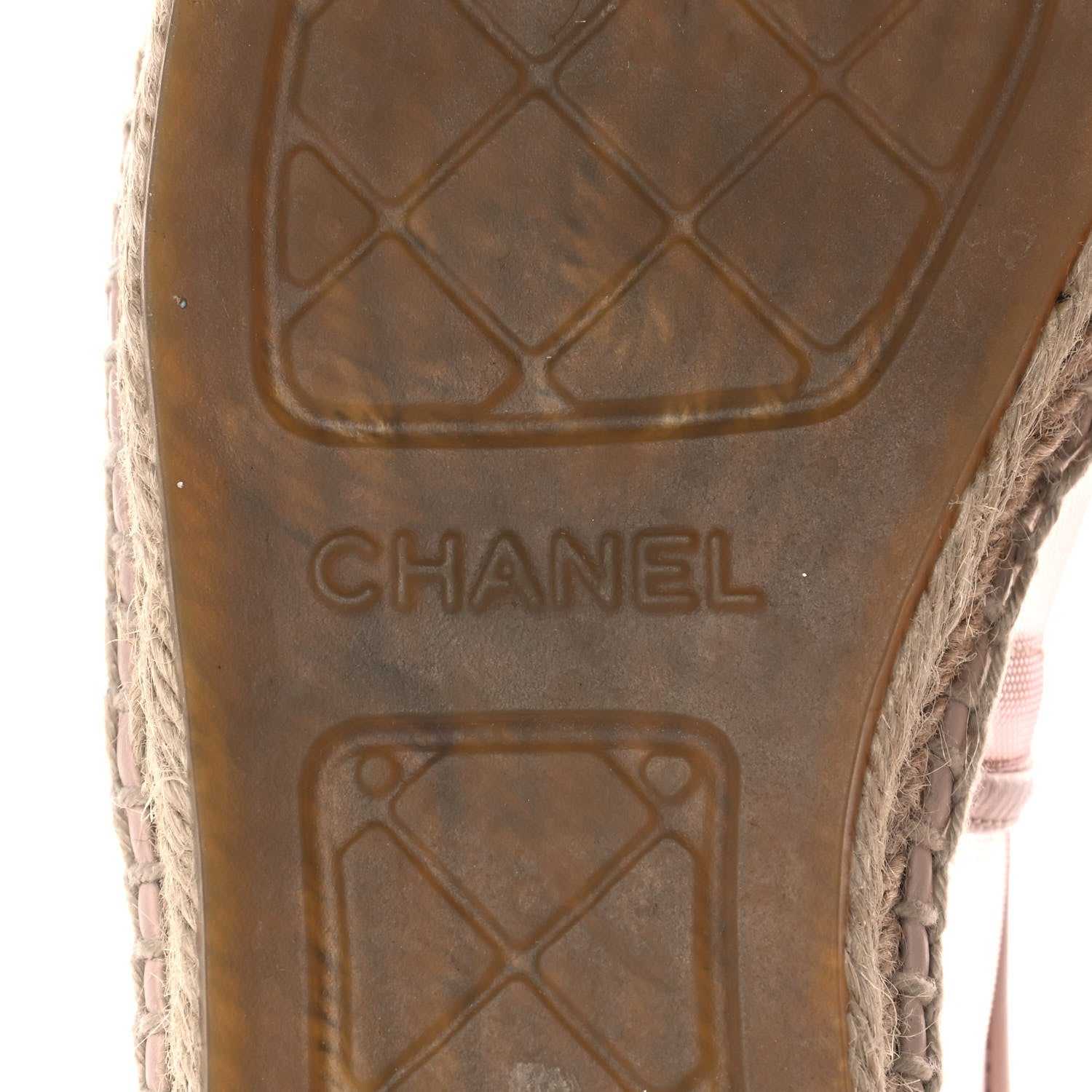 Chanel Mesh Grosgrain CC Espadrilles 37 Pink 6 of 11