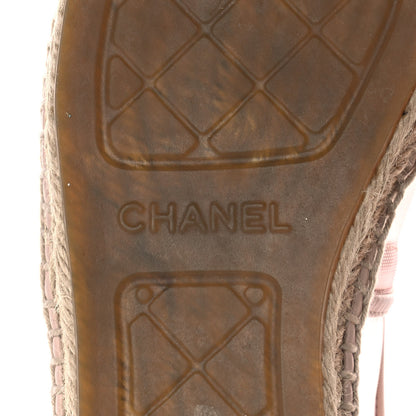 Chanel Mesh Grosgrain CC Espadrilles 37 Pink 6 of 11