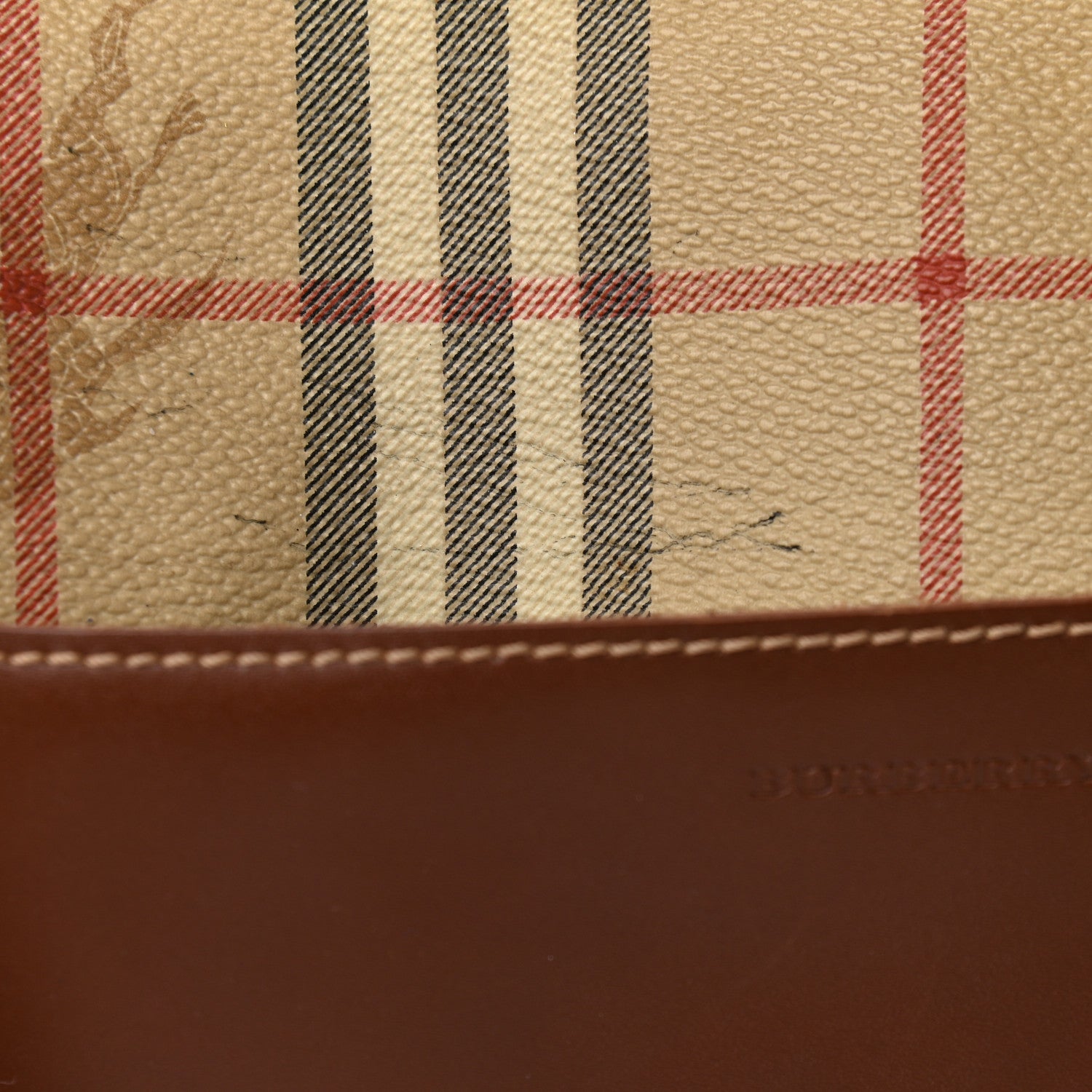 Burberry Haymarket Check Shoulder Bag Brown 10 of 11