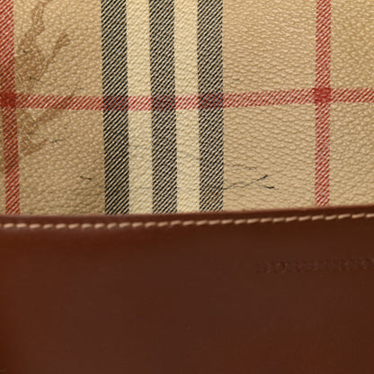 Burberry Haymarket Check Shoulder Bag Brown 10 of 11