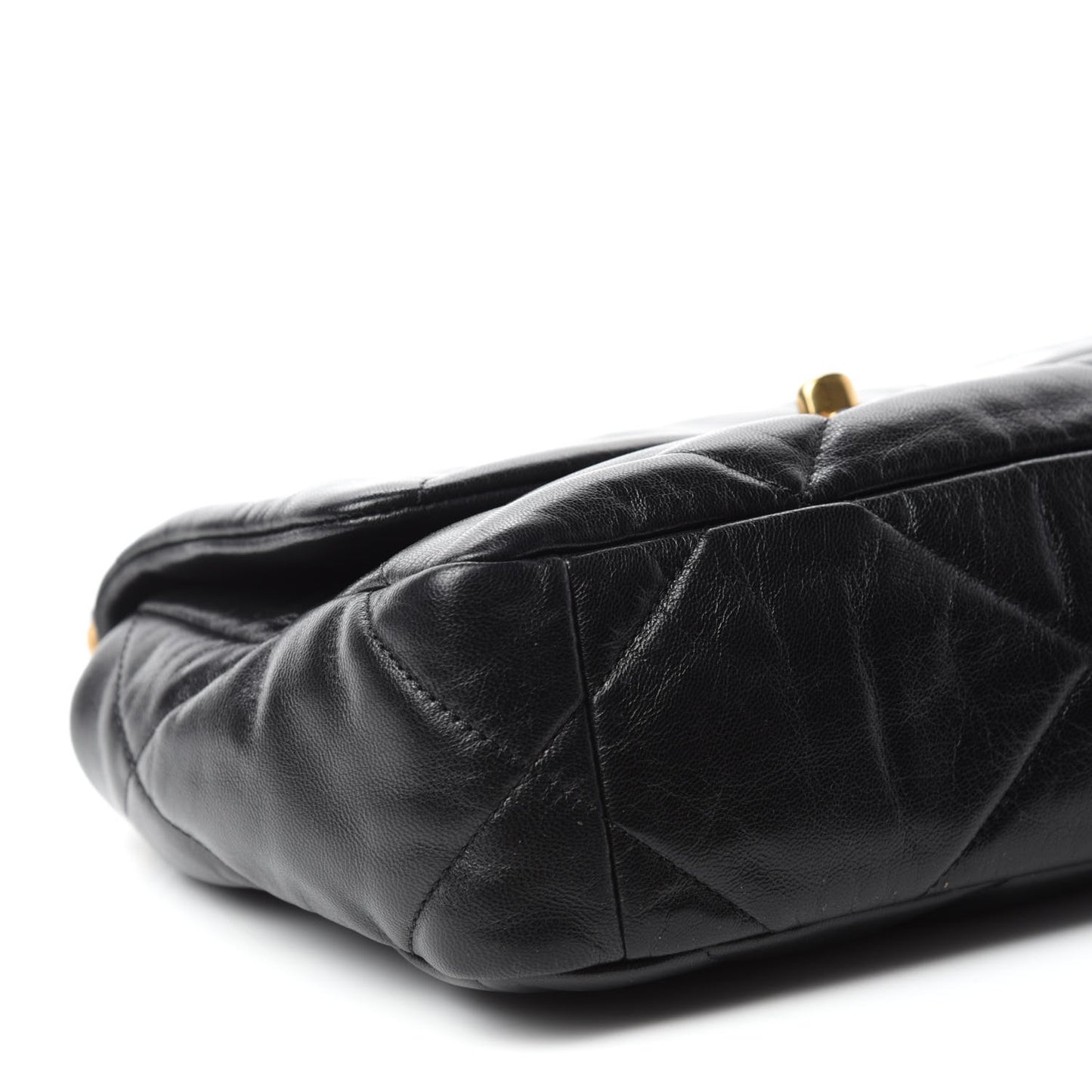 Goatskin Quilted Medium Chanel 19 Flap Black