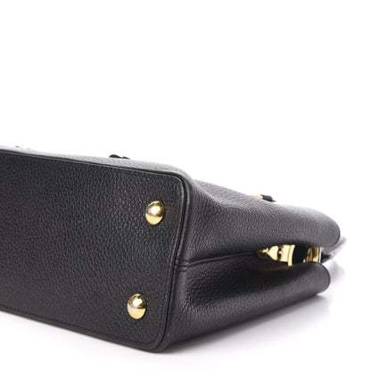 Louis Vuitton Taurillon Metallic Flowers Capucines PM Black 8 of 11