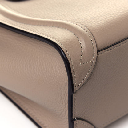 Celine Drummed Calfskin Nano Luggage Dune 9 of 11