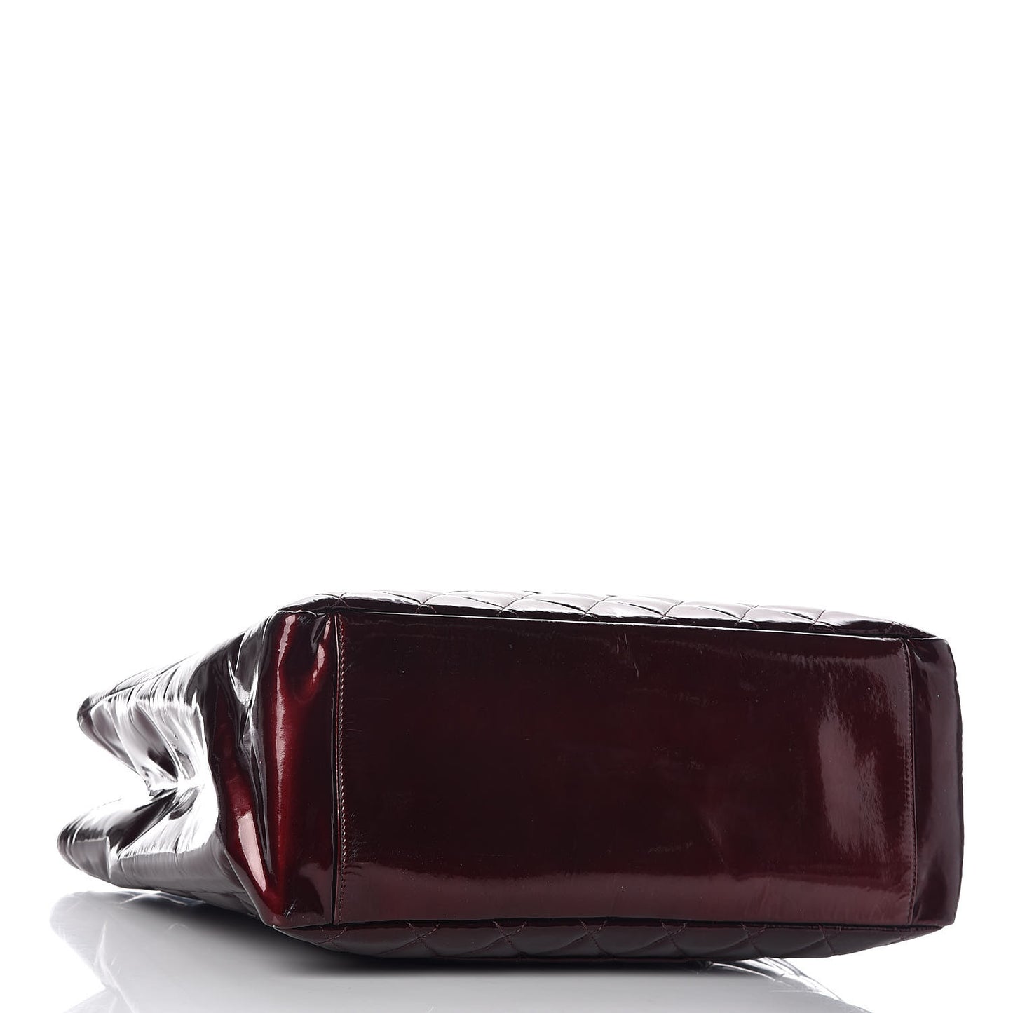 Patent Quilted Grand Shopping Tote GST Dark Bordeaux