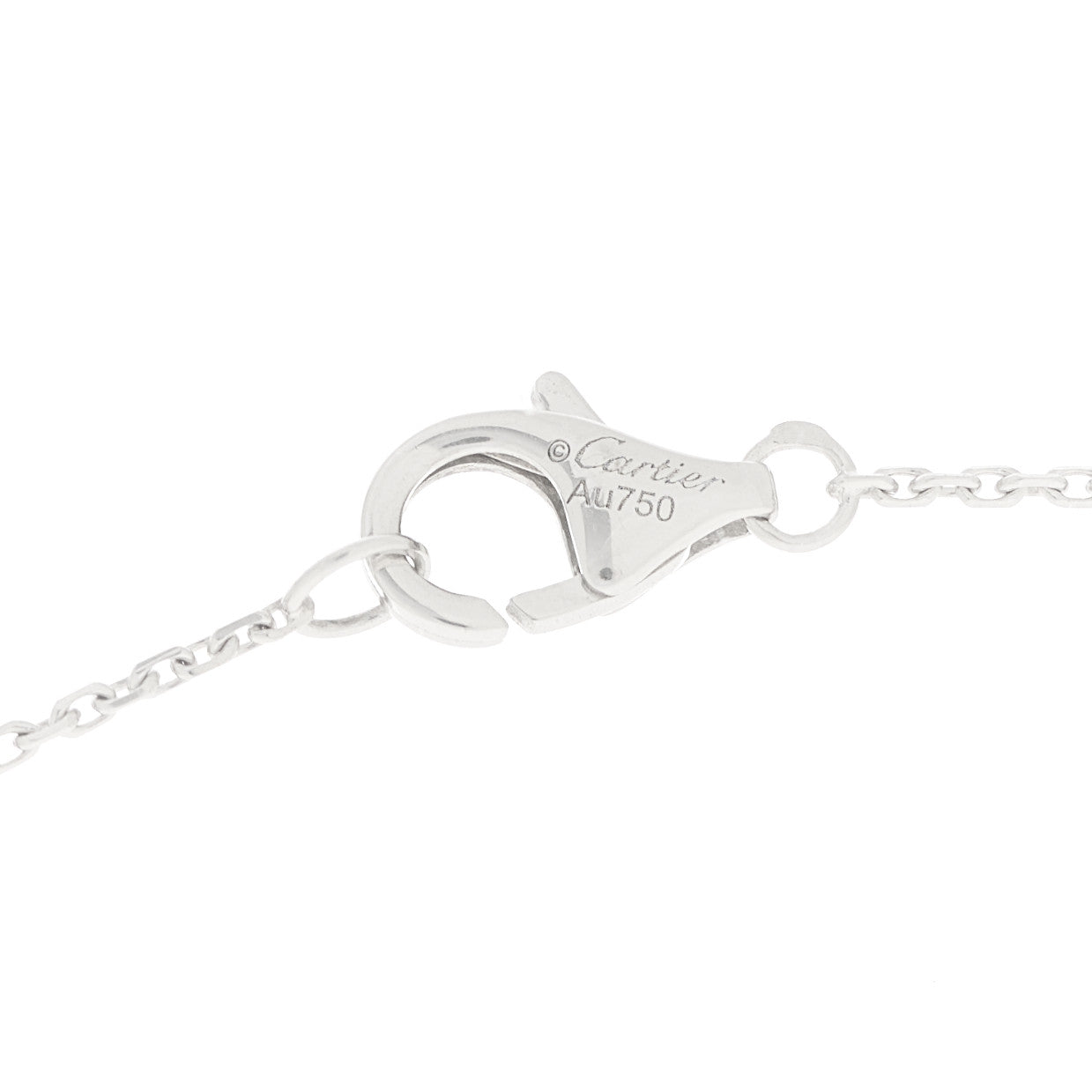 18K White Gold Diamond Tsavorite Black Onyx Panthere De Cartier Pendant Necklace