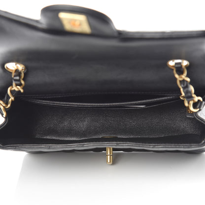 Chanel Lambskin Quilted Mini Rectangular Flap Black 5 of 11