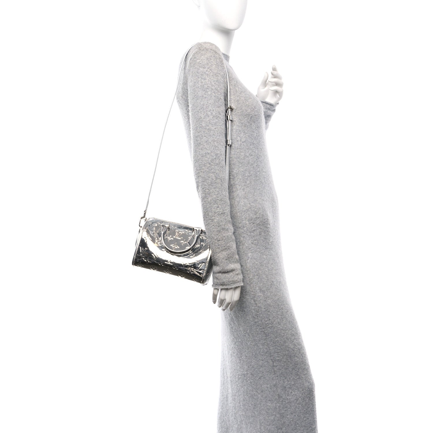 Louis Vuitton Monogram Miroir Speedy Bandouliere 20 Silver 2 of 9