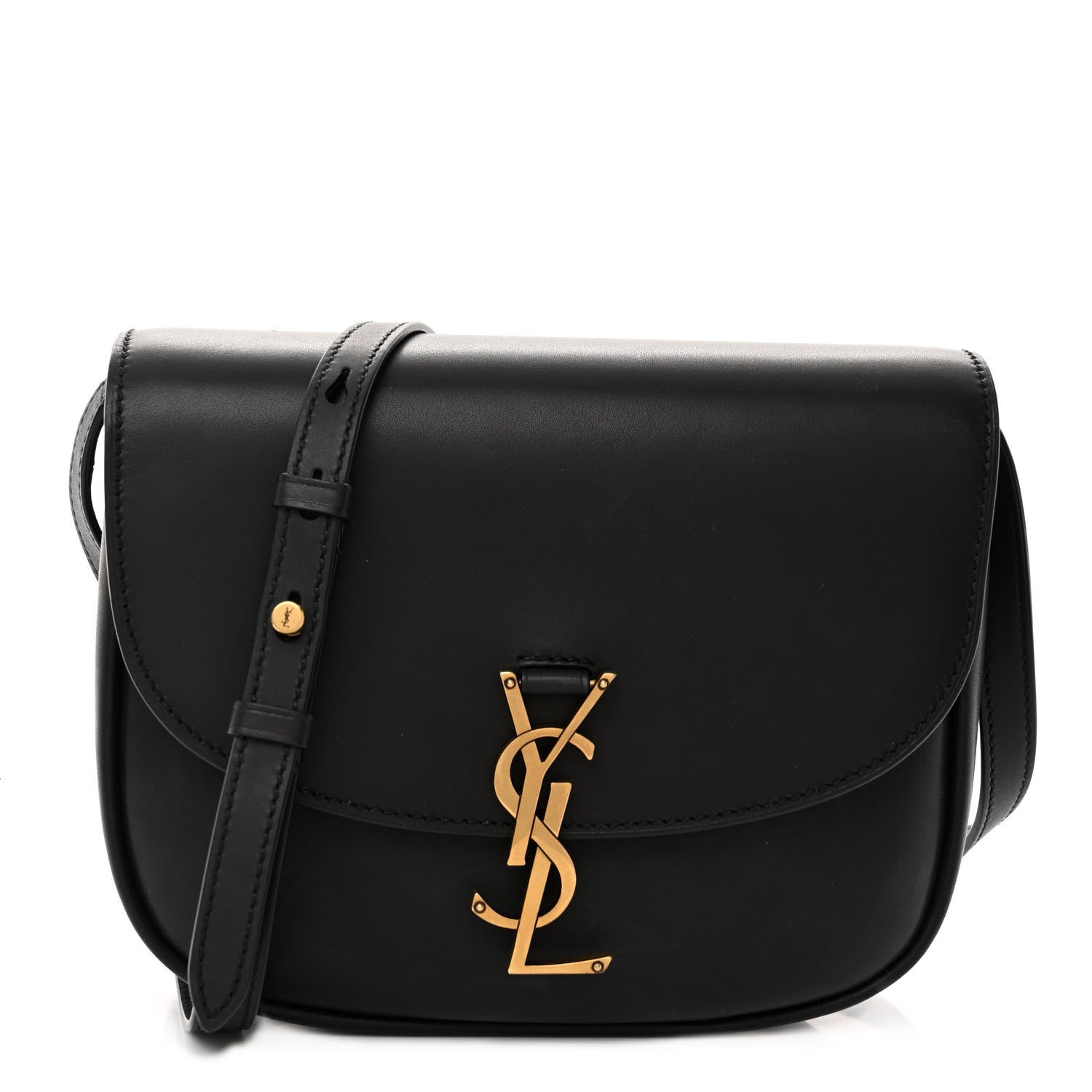 Saint Laurent Smooth Calfskin Monogram Medium Kaia Satchel Black 1 of 9