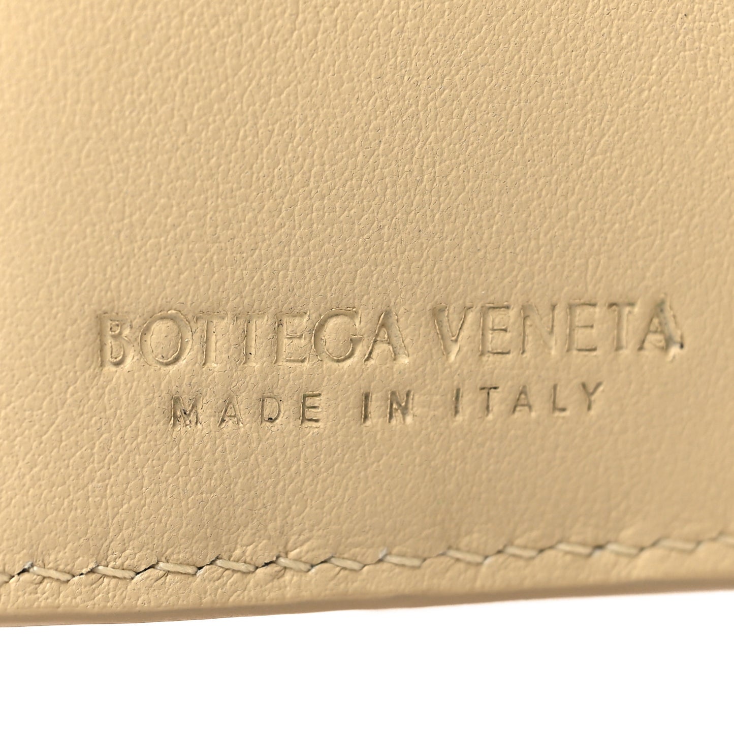 Nappa Maxi Intrecciato Bi-Fold Wallet Beige
