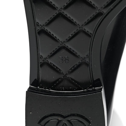 Chanel Rubber Rain Boots 38 Black 6 of 9