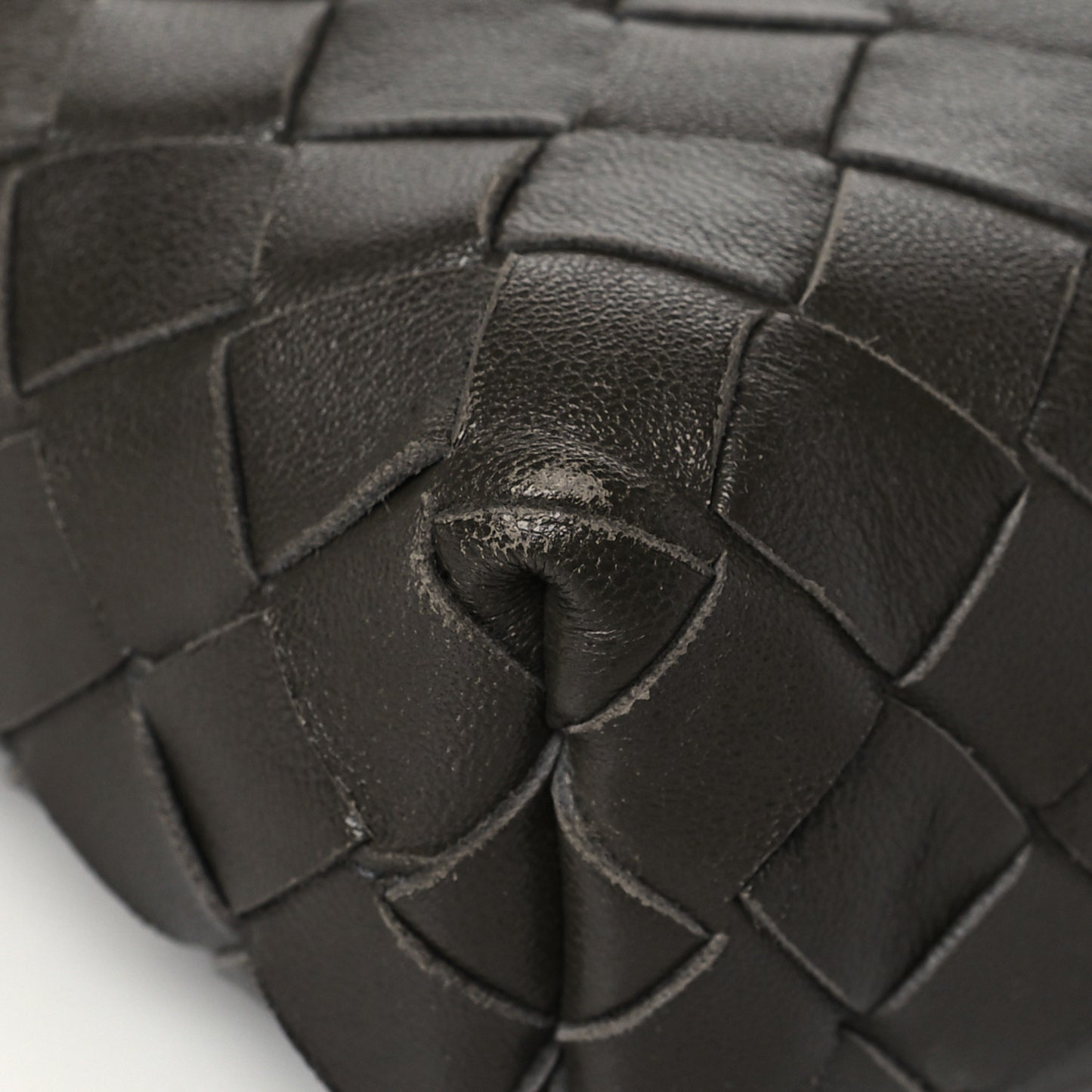 Nappa Intrecciato Crossbody Light Graphite
