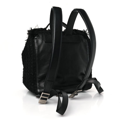 Proenza Schouler Tweed Calfskin Small PS Courier Backpack Black 3 of 8