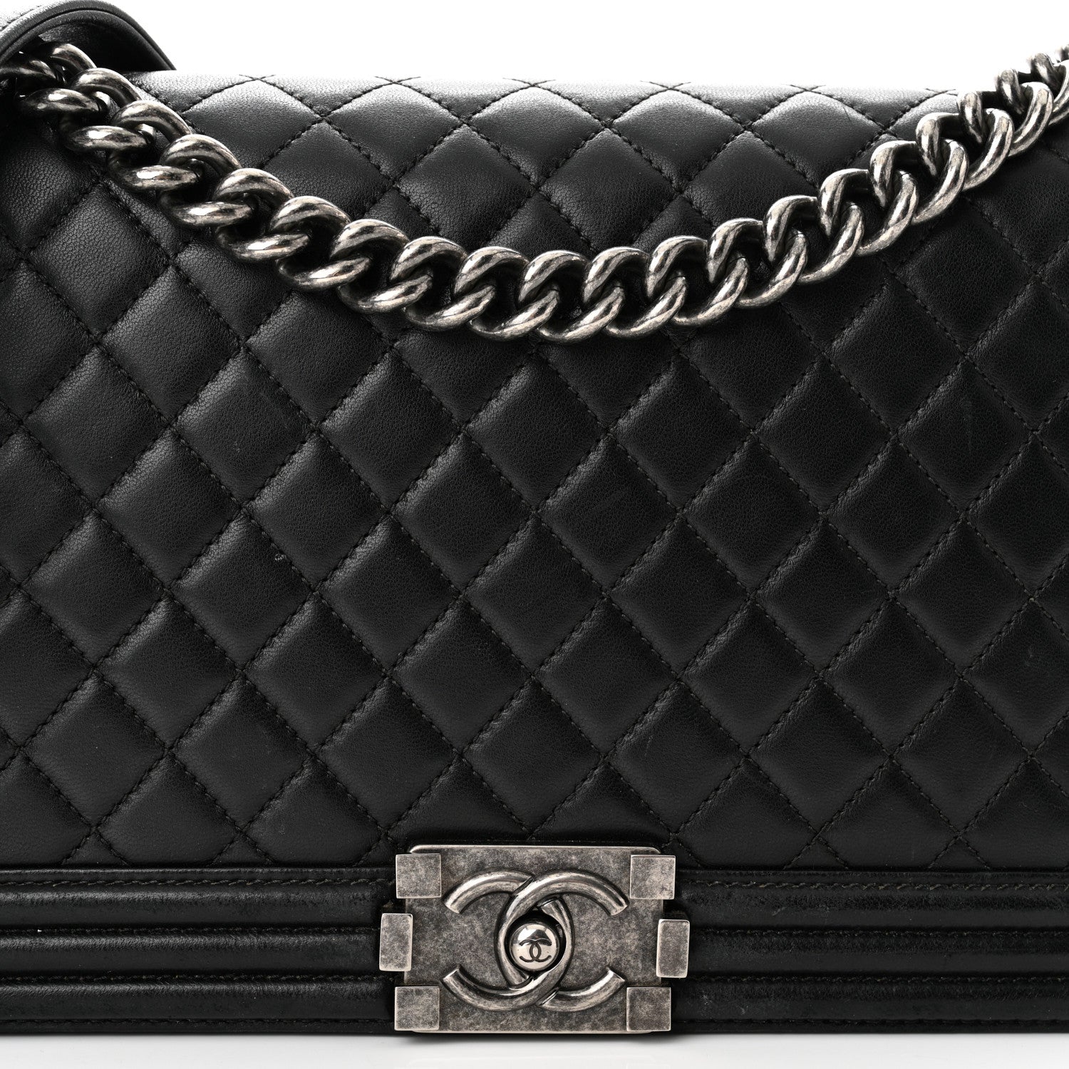 Chanel Lambskin Quilted New Medium Boy Flap Black 8 of 10