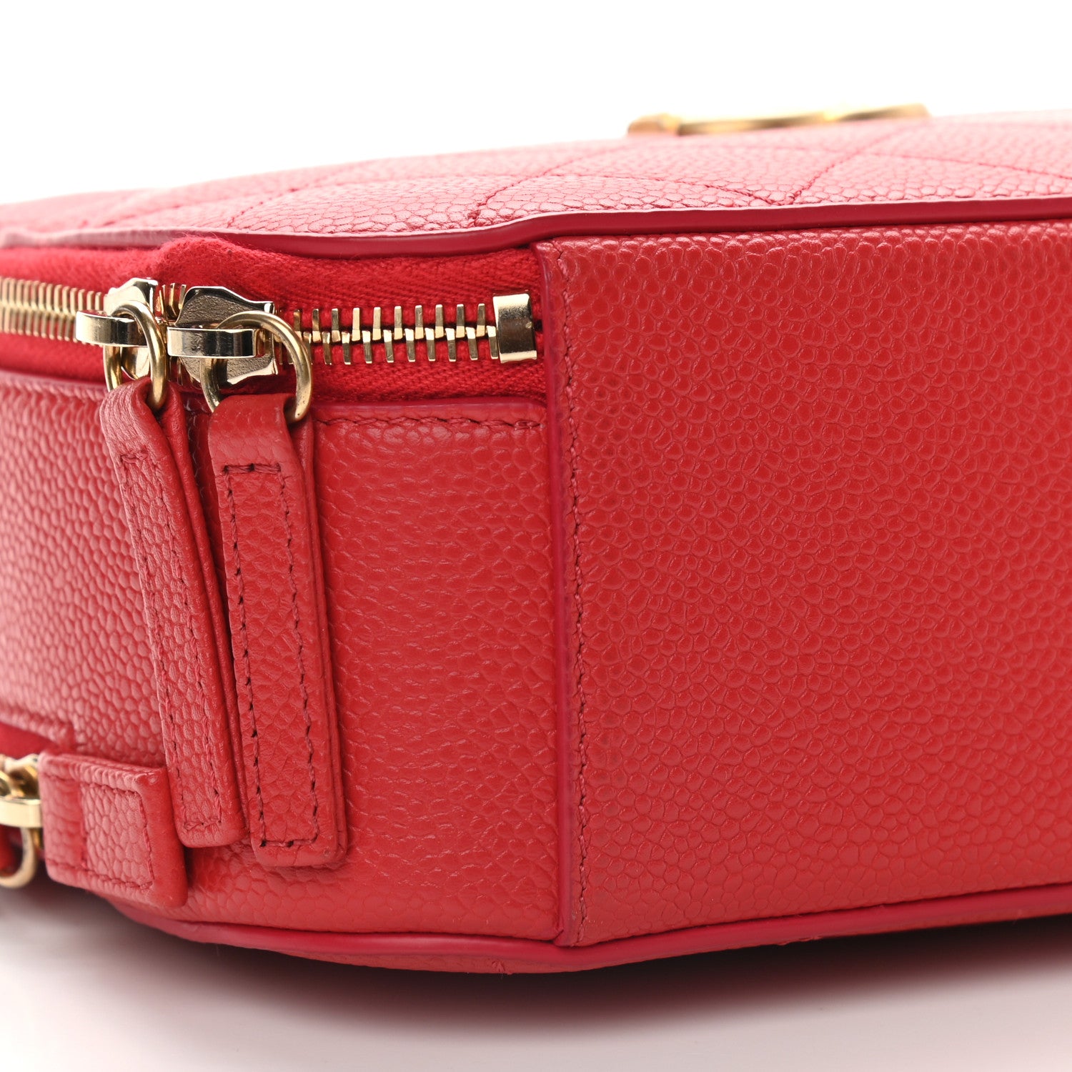 Chanel Caviar Quilted Small Camera Case Red 9 of 10