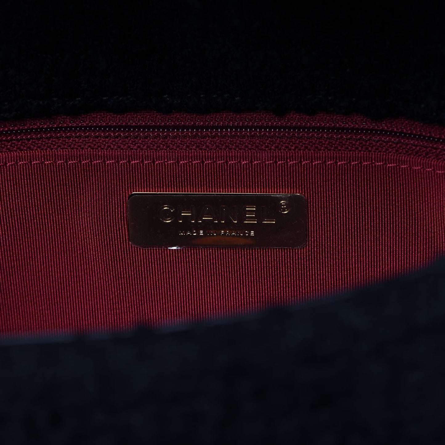 Tweed Quilted Medium 19 Flap Black