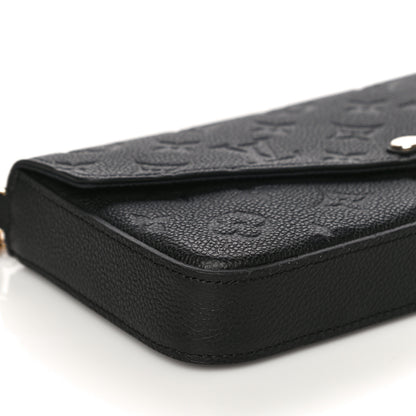 Louis Vuitton Empreinte Pochette Felicie Chain Wallet Black 10 of 12