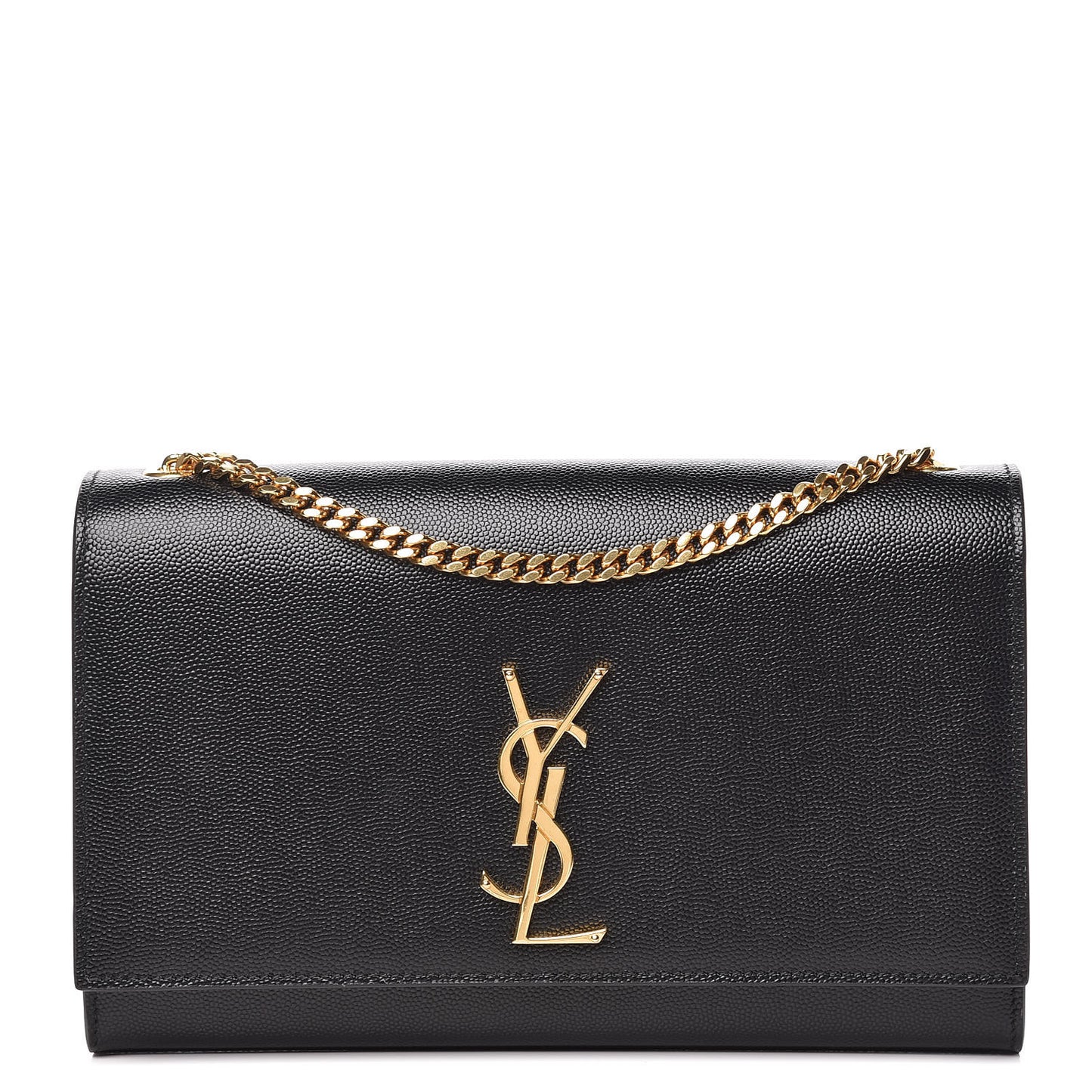Grain De Poudre Medium Classic Monogram Kate Satchel Black