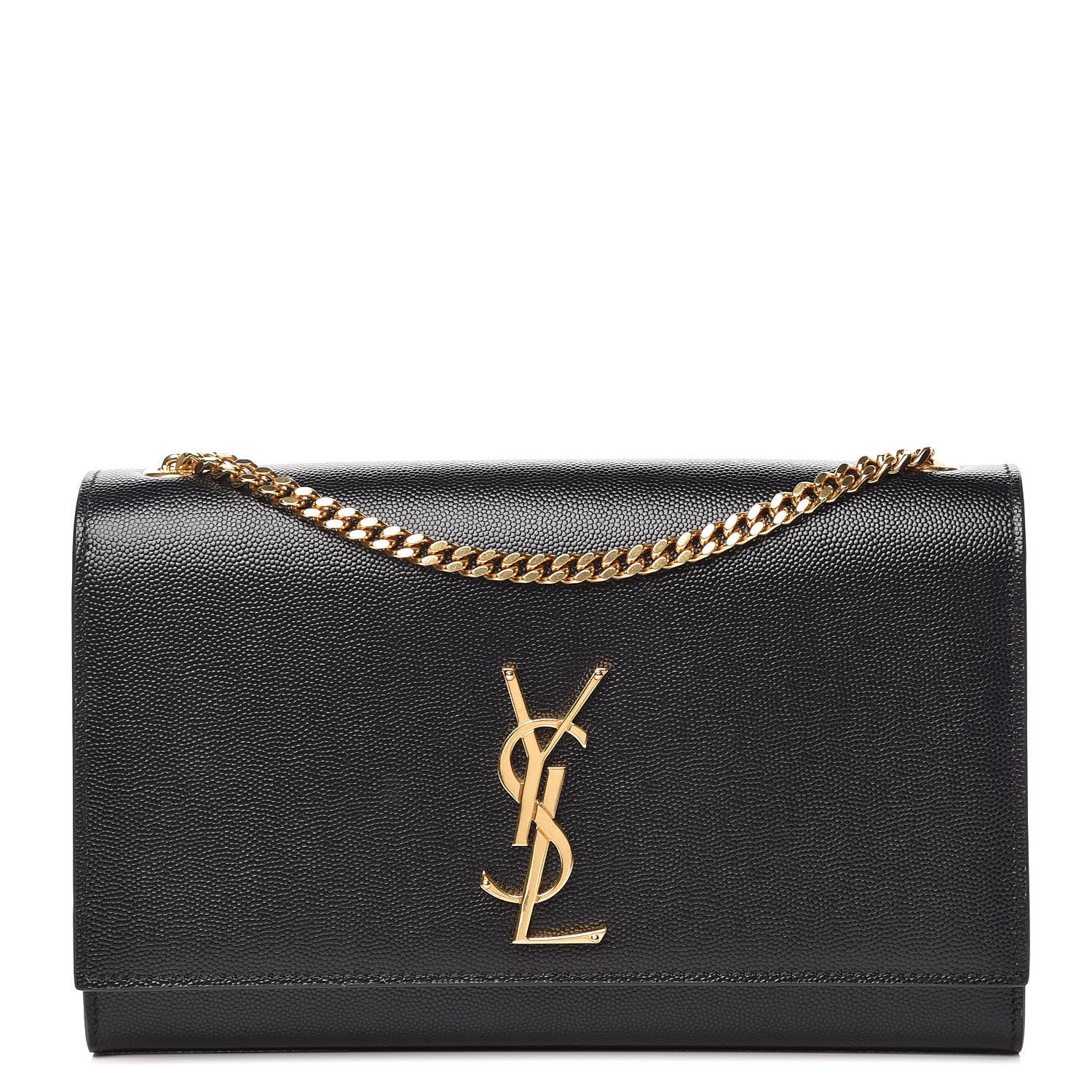 Saint Laurent Grain De Poudre Medium Classic Monogram Kate Satchel Black 1 of 11