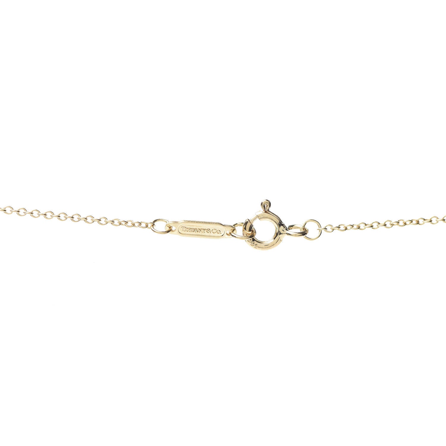 Tiffany 18K Yellow Gold Mother of Pearl Heart Pendant Necklace 5 of 5