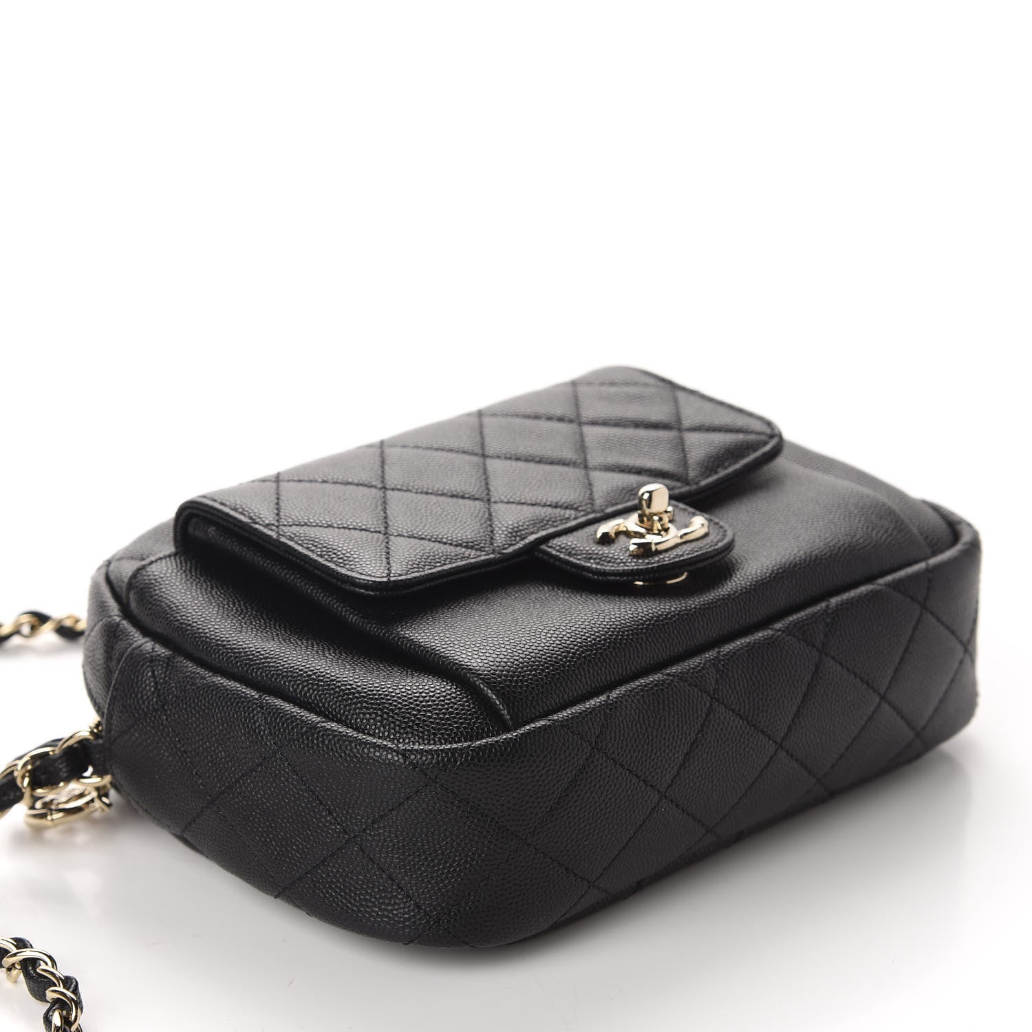 Chanel Caviar Quilted CC Day Camera Case Black 4 of 10