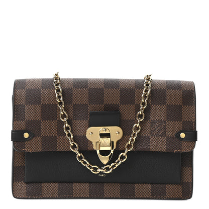 Louis Vuitton Damier Ebene Vavin Chain Wallet Black 1 of 10