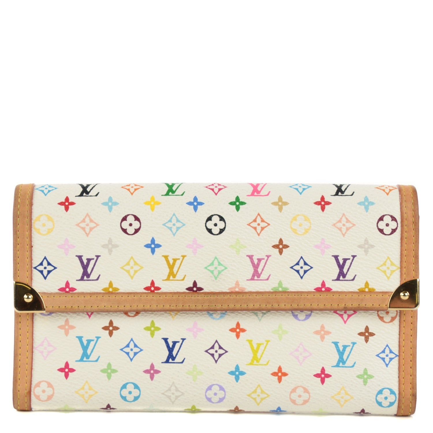 Louis Vuitton Monogram Multicolor Porte Tresor International Wallet White 1 of 7