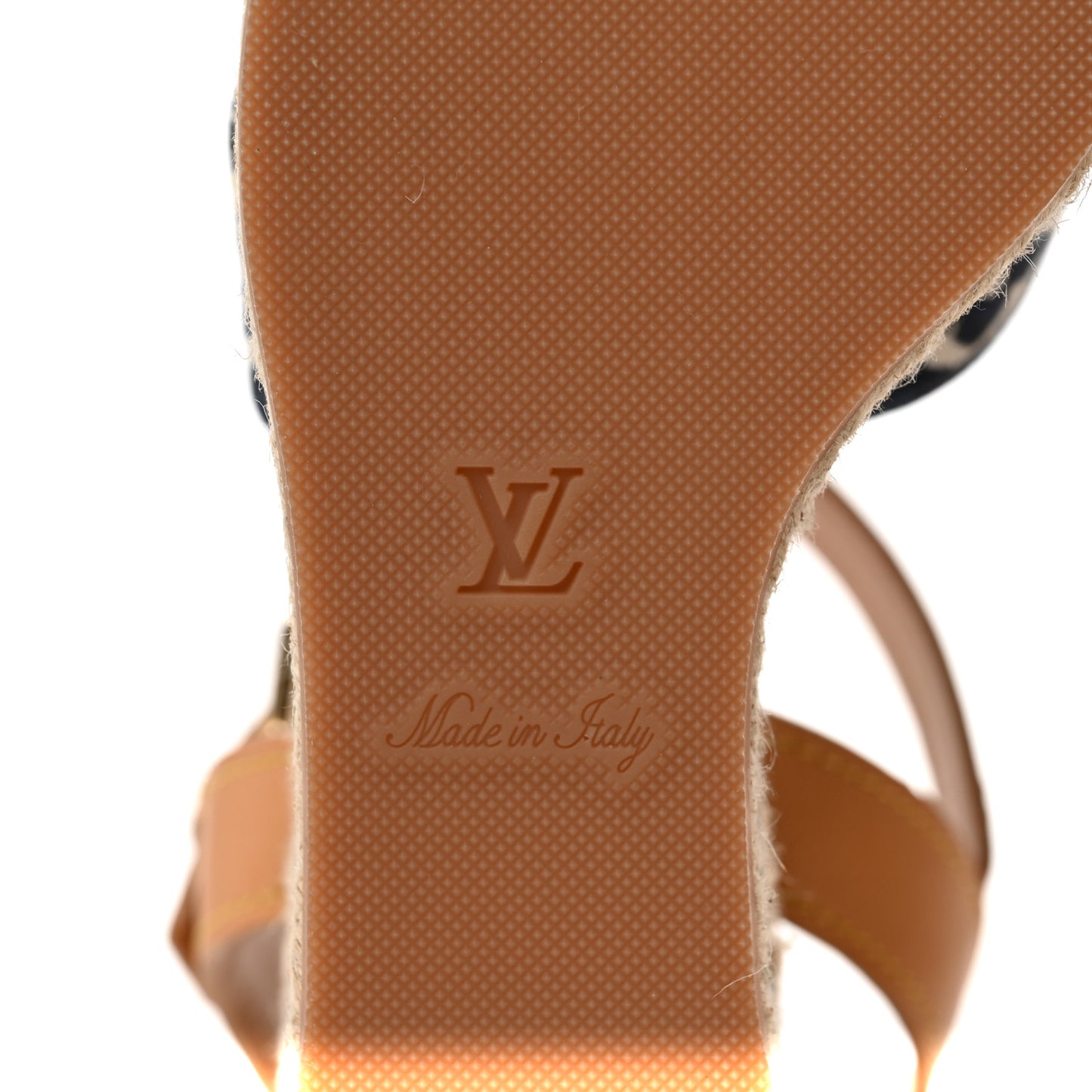 Jacquard Calfskin Since 1854 Boundary Wedge Sandals 37 Blue