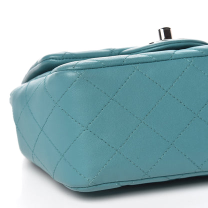 Chanel Lambskin Quilted Mini Square Flap Turquoise 9 of 12
