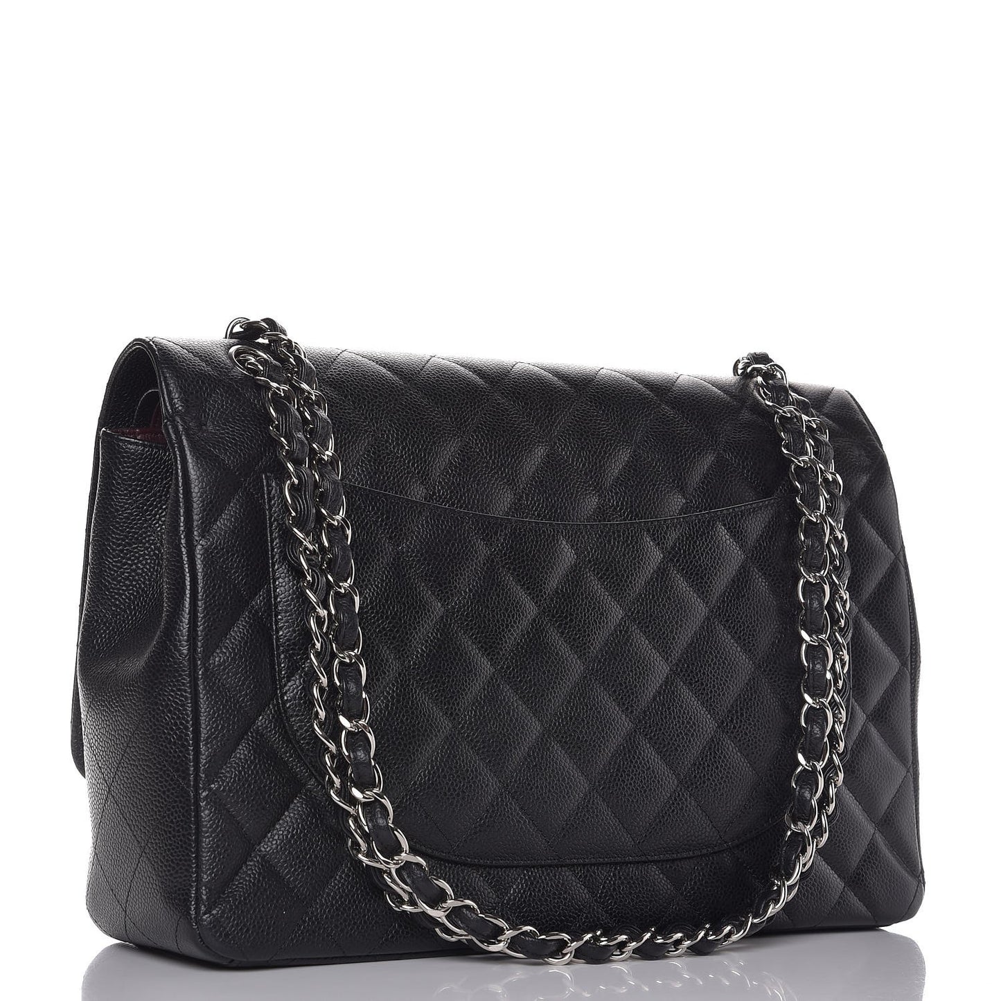 Caviar Quilted Maxi Double Flap Black