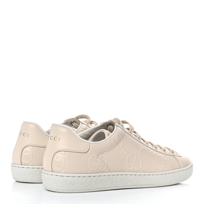 Gucci Calfskin GG Tennis Embossed Womens Ace Sneakers 38 Mystic White 4 of 8