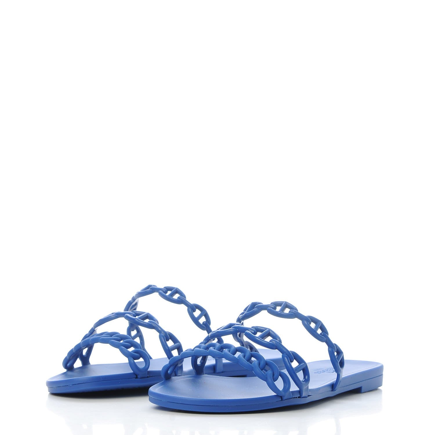 Hermes Rubber Chaine d'Ancre Rivage Sandals 35 Bleu Smalt 3 of 8