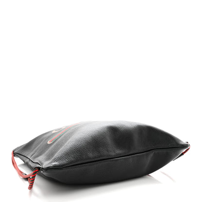 Gucci Calfskin Logo Drawstring Backpack Black 4 of 10