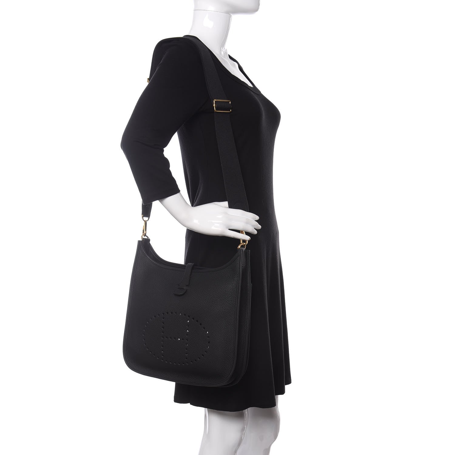 Hermes Taurillon Clemence Evelyne III PM Black 2 of 10