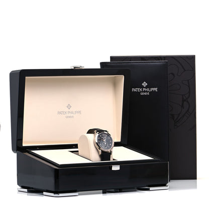 Patek Philippe 18K White Gold Alligator 37mm Annual Calendar Moonphase Automatic Watch Black 5396G-014 6 of 6