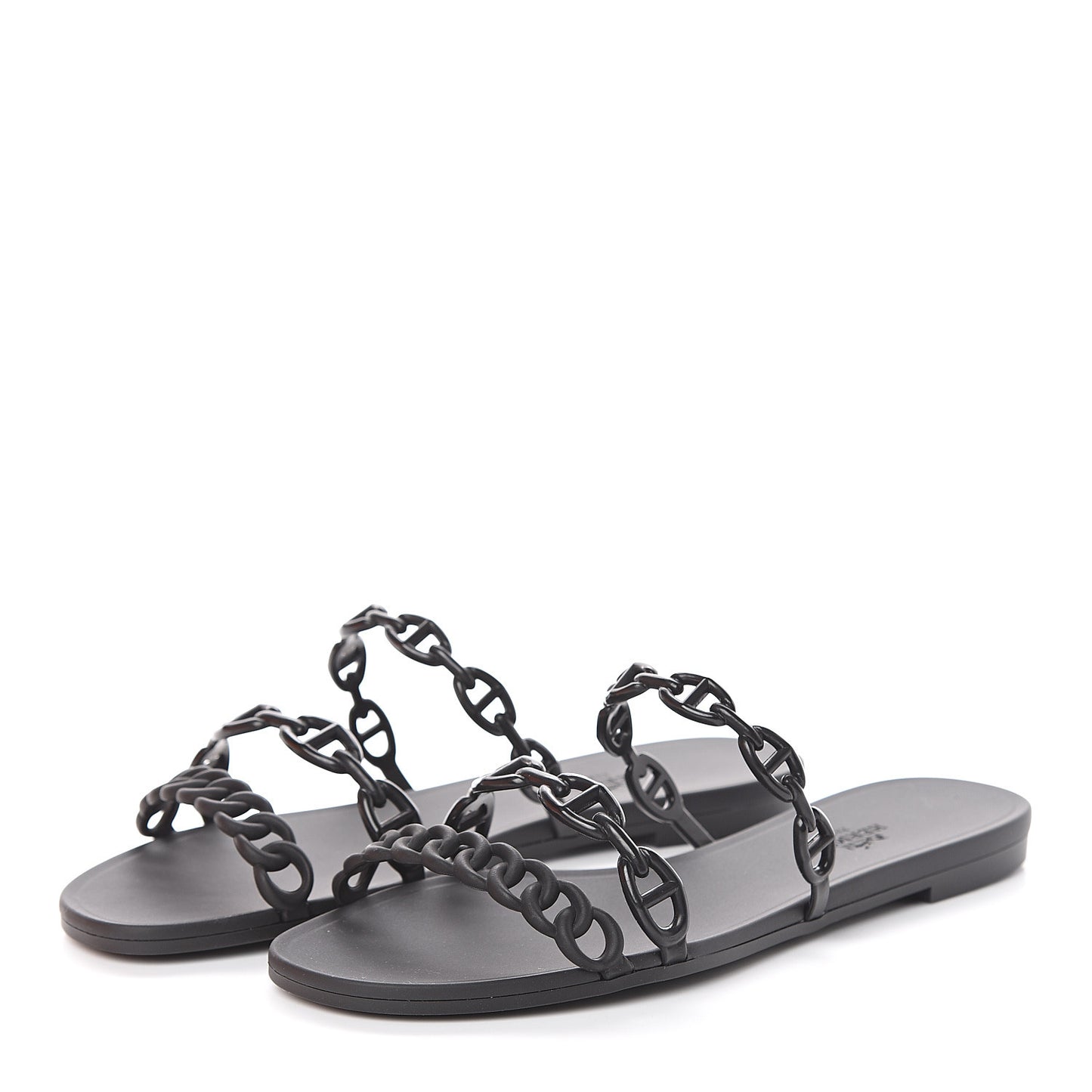 Rubber Chaine d'Ancre Rivage Sandals 38 Black
