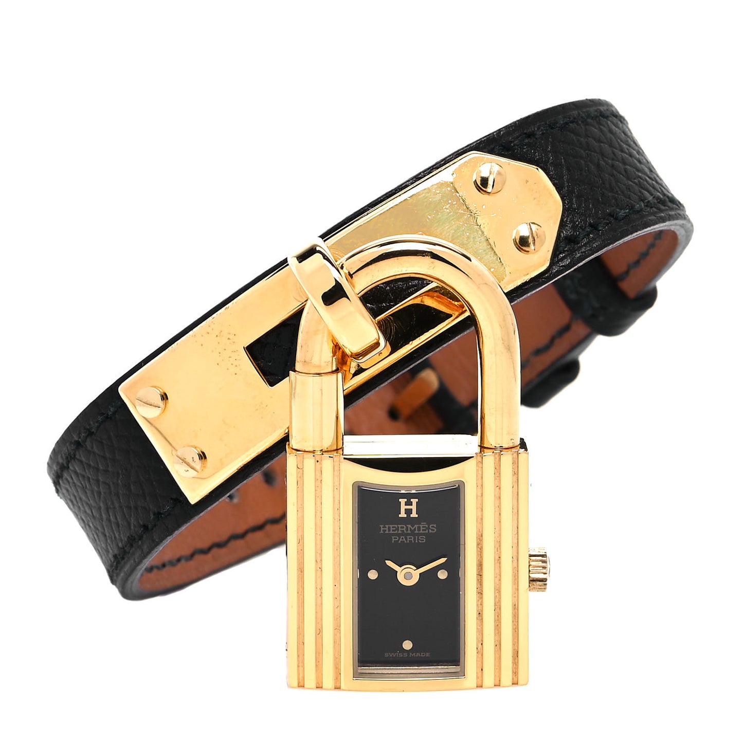 Stainless Steel Courchevel 20mm Kelly Cadena Quartz Watch Noir