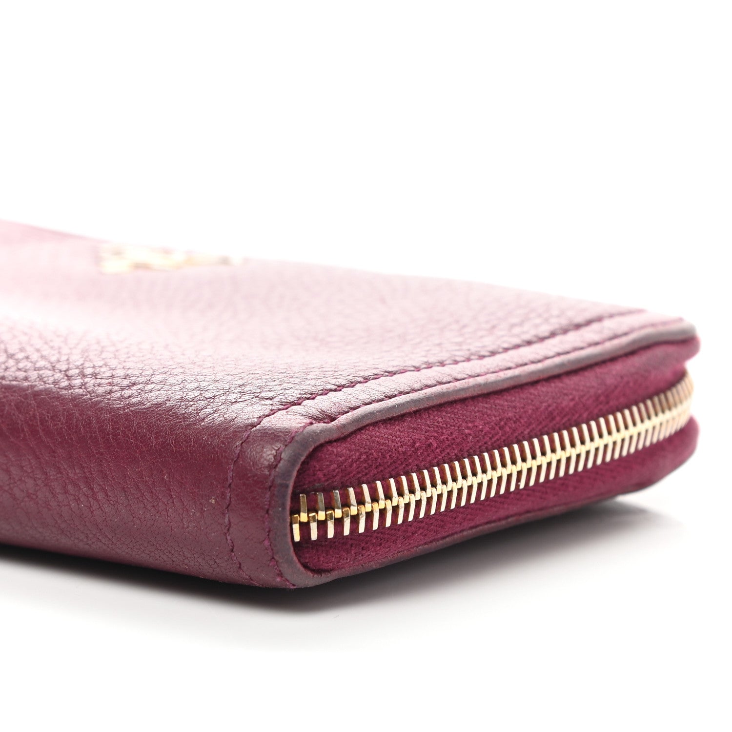 Prada Vitello Daino Zip Around Wallet Ametista 9 of 12