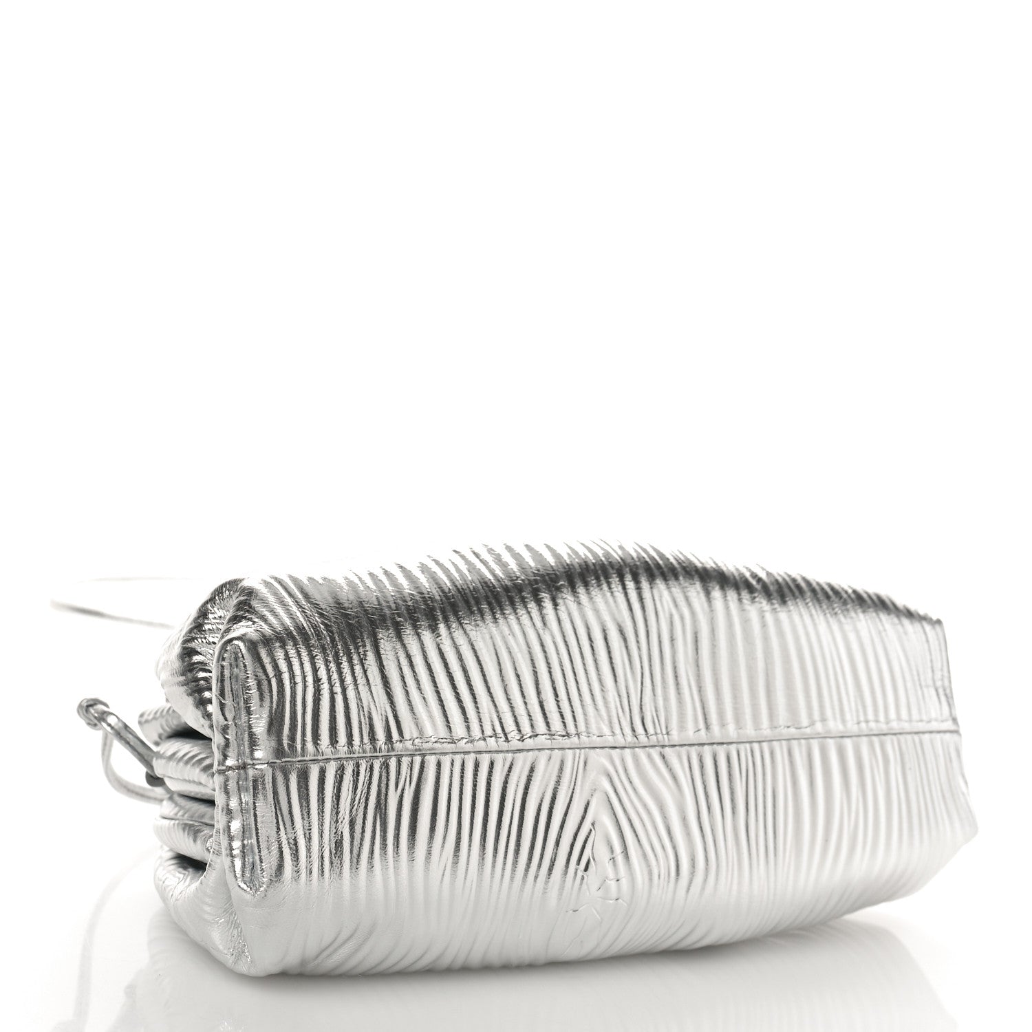 Bottega Veneta Metallic Bark Calfskin The Mini Pouch Silver 4 of 10