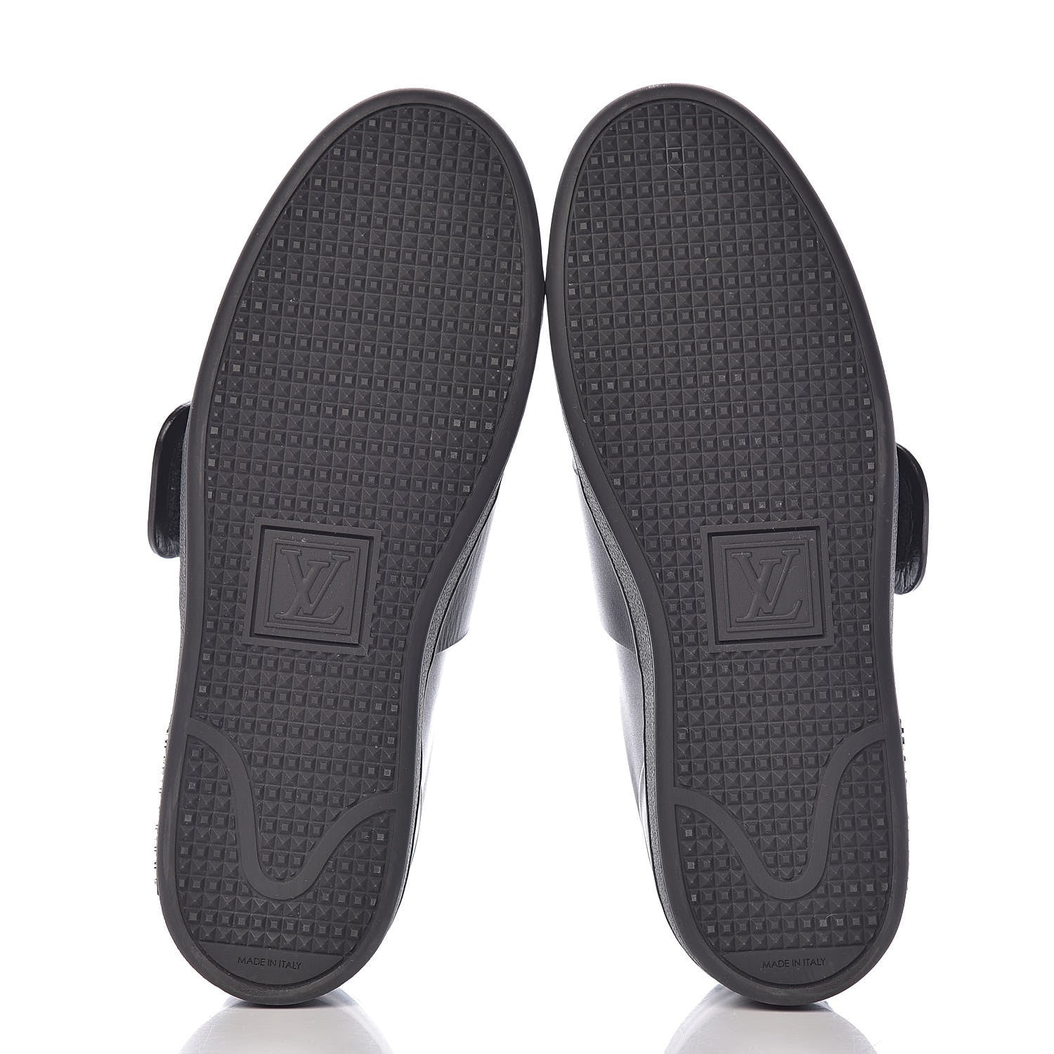 Louis Vuitton Calfskin Frontrow Sneakers 38 Black 5 of 10