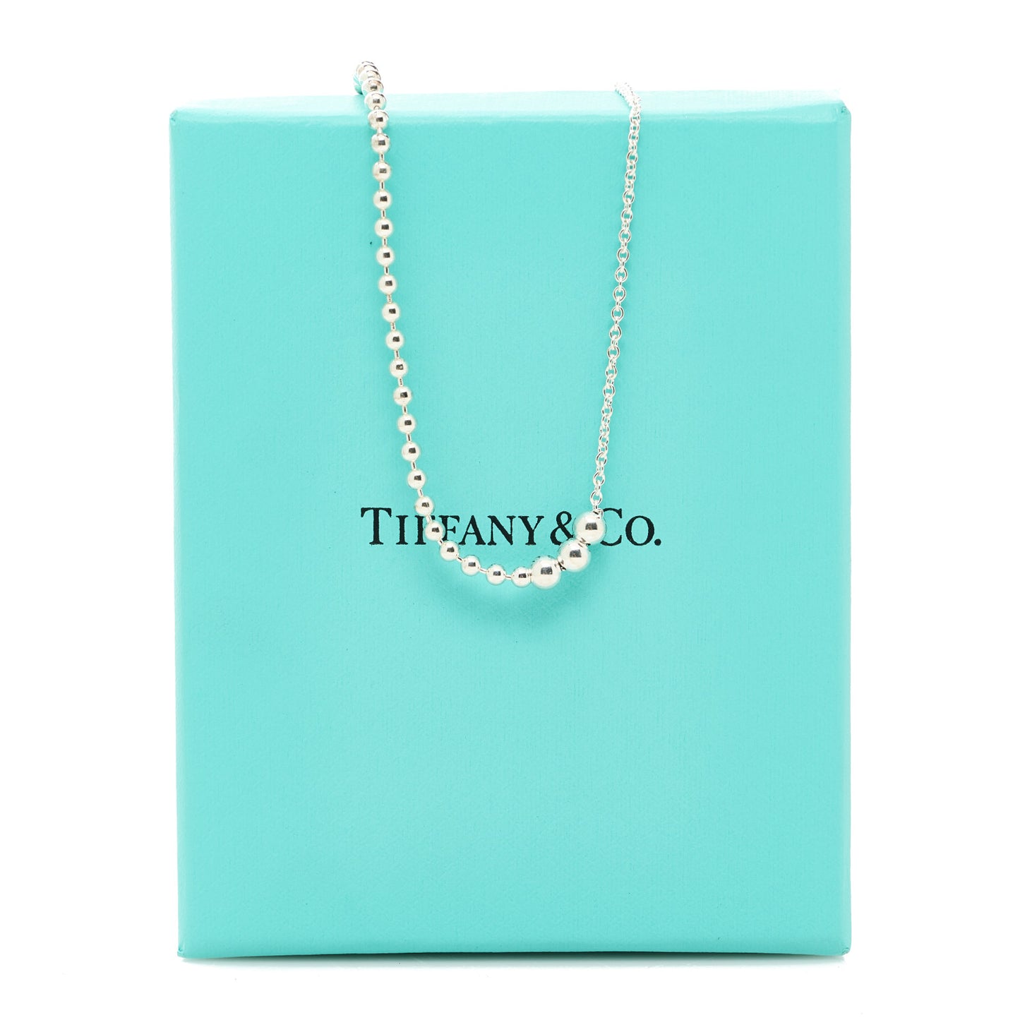 Sterling Silver Long Bead Necklace