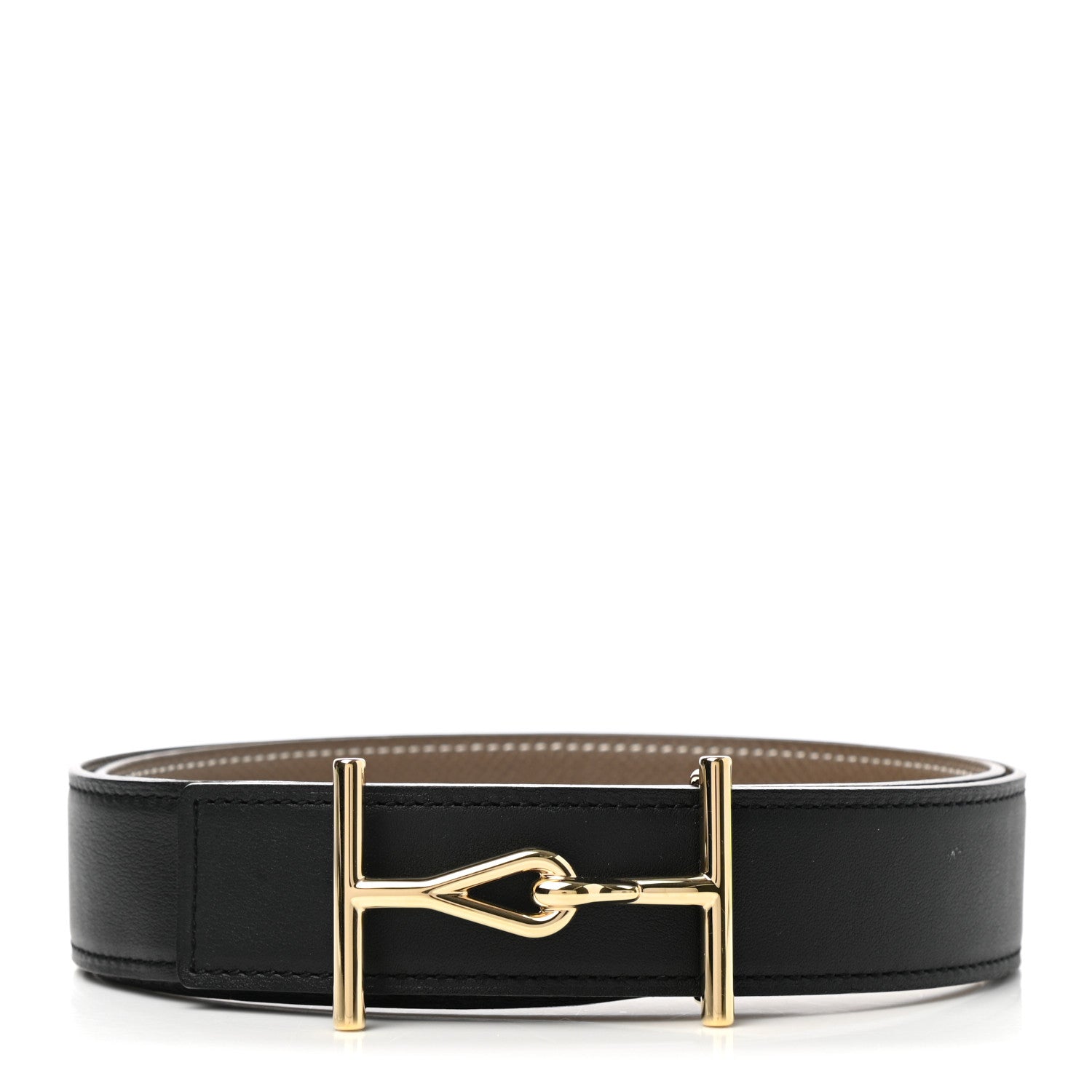 Hermes Swift Epsom 38mm Jumbo Belt 85 Black Etoupe 1 of 7