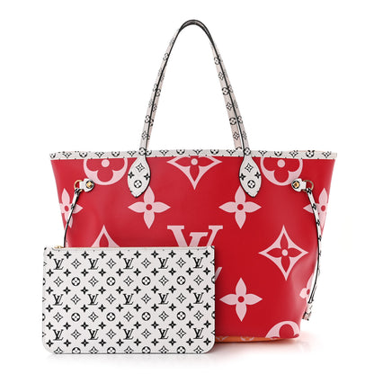Louis Vuitton Monogram Giant Neverfull MM Rouge 3 of 15