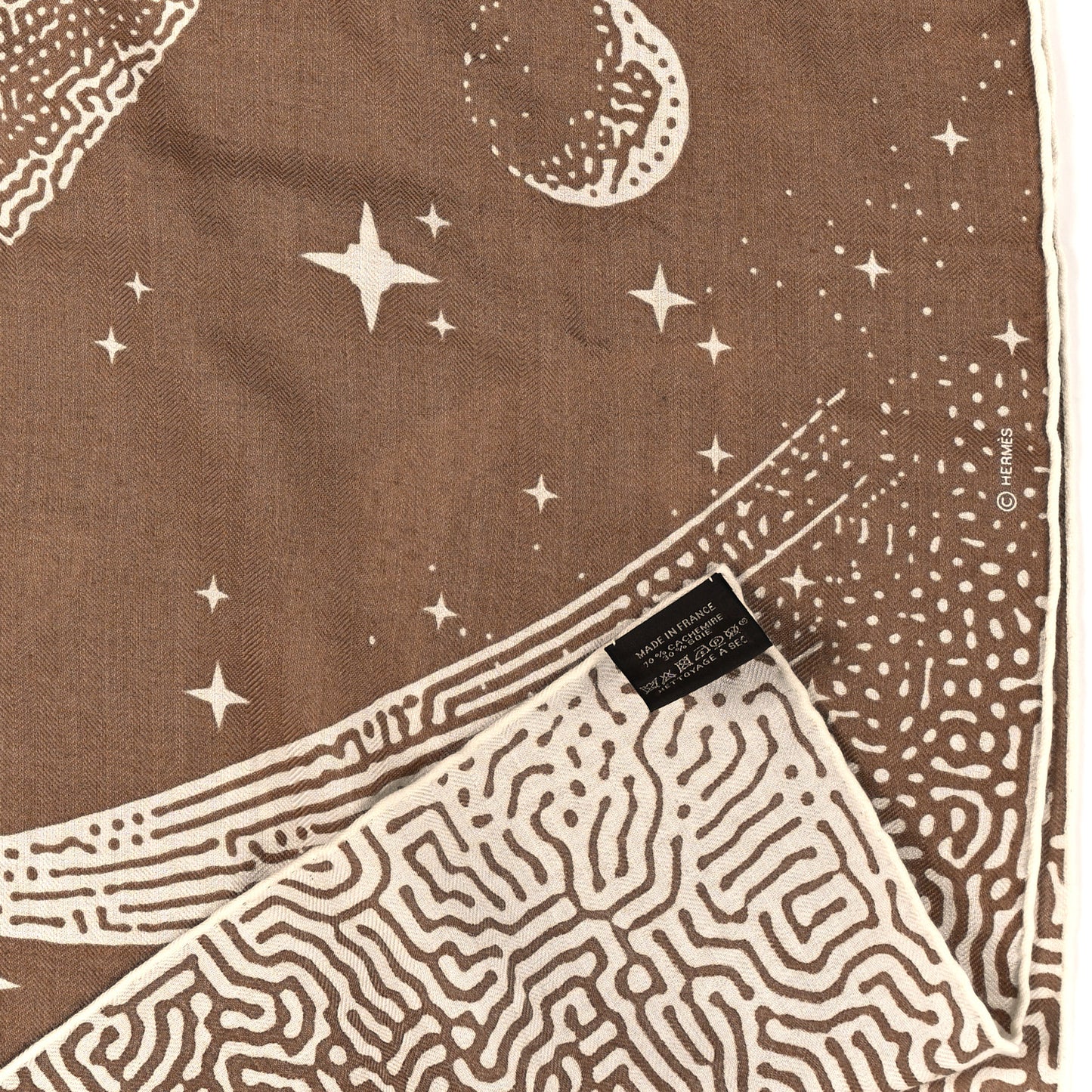 Cashmere Silk Clair De Lune Shawl 140 Camel White