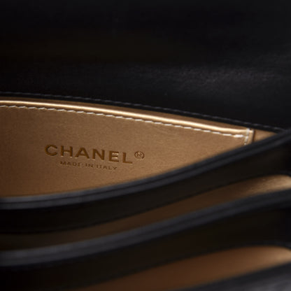Chanel Lambskin Quilted Mini Trendy Spirit Top Handle Flap Black 6 of 10