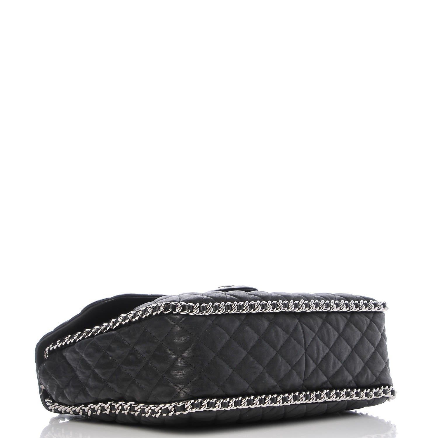 Chanel Washed Lambskin Maxi Chain Around Flap Black 4 of 8